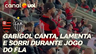 FLAMENGO X ATLÉTICOMG GABIGOL ASSISTE JOGO DA TRIBUNA DO MARACANÃ E LAMENTA PÊNALTI PERDIDO [upl. by Alletsirhc347]