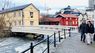 Swedish Small Town Norrtälje river and Old Town Picturesque amp relaxing winter walk [upl. by Nawed]