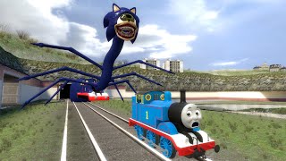 Building a Thomas Train Chased By Cursed Thomas turned into New Shin Sonic Tapes EXE in Garrys Mod [upl. by Ivets]