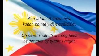 Philippine National Anthem  quotLupang Hinirangquot TLEN [upl. by Haikezeh]