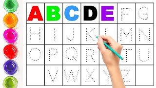 Collection of uppercase amp lowercase alphabet dotted lines ABCD alphabet writing alphabet song A Z [upl. by Ultan]