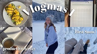 FIRST DAY OF VLOGMAS  Ein Uni Tag in meinem Leben Weihnachtsdeko Buckeltlist Uni Motivation [upl. by Adas87]