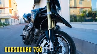 Aprilia Dorsoduro 750 Startup Sound amp Wheelie Training [upl. by Pasadis]