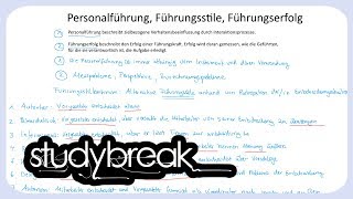 Personalführung Führungsstile Führungserfolg  Personalmanagement [upl. by Lamoureux]