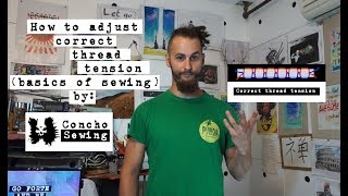 How to adjust thread tension basics of sewing2017 [upl. by Ellered]