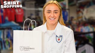 Georgia Stanway Goes Shopping For RETRO Football Shirts  Shirt Shopping [upl. by Retepnhoj]