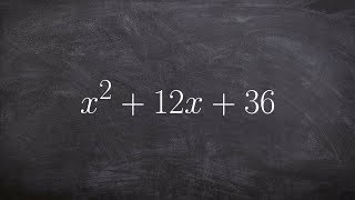 Learn how to factor a perfect square trinomial to a binomial squared [upl. by Hakym]