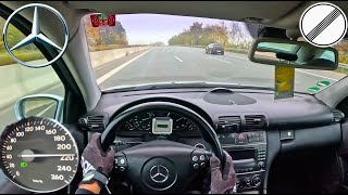 MercedesBenz c220 CDI 150HP Manual TOP SPEED AUTOBAHN POV Drive Acceleration [upl. by Dimah252]