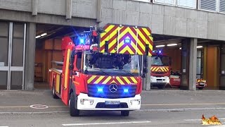 Nouvelle Échelle EPA 30 Rosenbauer Départ Incendie Sapeurs Pompiers Mulhouse  compilation [upl. by Smiley]