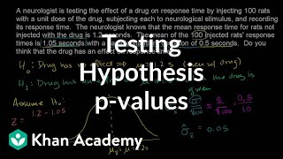 Hypothesis testing and pvalues  Inferential statistics  Probability and Statistics  Khan Academy [upl. by Urson]