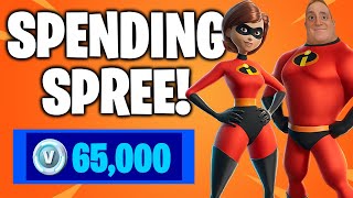 SPENDING 65000 VBucks in FORTNITE Spending Spree 44 [upl. by Silvers421]