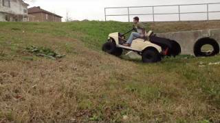 Modified Lifted Gas Club Car Golf Cart FE290 Hill Climbing [upl. by Verdi]