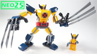 LEGO 76202 Wolverine Mech Armour  LEGO Stop Motion Build Review [upl. by Goren]