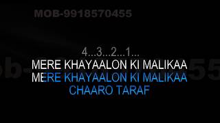 Mere Khayalon Ki Malika Karaoke Video Lyrics Abhijeet [upl. by Leeke]