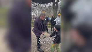 Kid recites Rocky speech to Sylvester Stallone in viral TikTok video [upl. by Eibrad419]