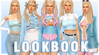 BLUE LOOKBOOK 🦋 Sims 4 Create A Sim FULL CC LIST sims4 ts4 [upl. by Otnicaj]