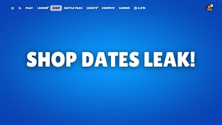 All Fortnite Item Shop Dates Leaked New amp Returning [upl. by Madeleine]