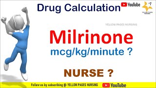 Milrinone infusion  Drug calculation [upl. by Aksehcnarf898]