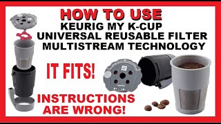 How To Use Keurig My KCup Universal Reusable Filter MultiStream Technology  Review Install Plus [upl. by Ansaev]