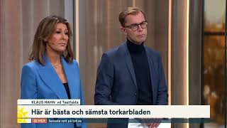 Test av torkarblad på TV4 Nyhetsmorgon [upl. by Aelegna236]