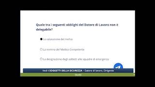 Risposte quiz 8 alternanza scuolalavoro sicurezza sul lavoro [upl. by Eiznikcm]