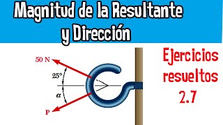 27 Determinar La Magnitud Y Dirección de la Fuerza Resultante [upl. by Ilil503]