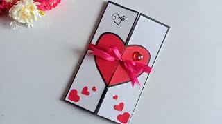 Beautiful Handmade Valentines Day Card Idea  DIY Greeting Cards for Valentines Day card [upl. by Yhtrod471]