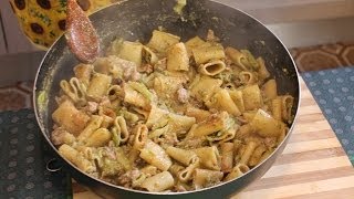 Paccheri alla siciliana ricetta con salsiccia [upl. by Ahsekam]