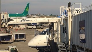 JetBlue E190 Takeoff From Boston  July 2016 [upl. by Odlanra239]