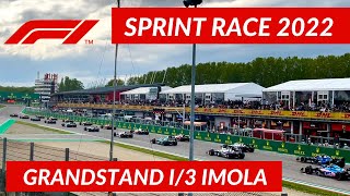 Imola 2022 F1 Sprint Race  Start at Grandstand I 3 [upl. by Boyden]