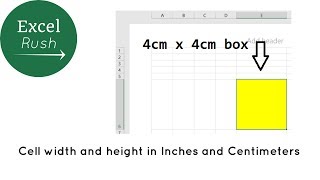 How to set cell width and height in cm and inches in Excel for Interior Designers [upl. by Curren845]