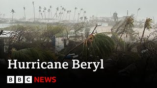 Hurricane Beryl batters Jamaica  BBC News [upl. by Cuttie810]