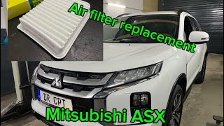 How to change air filter Mitsubishi ASX 20 luft filter wechseln [upl. by Reichert]