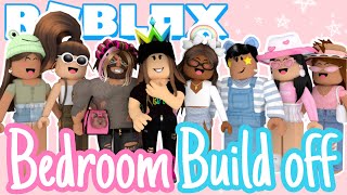 YOUTUBER BEDROOM BUILD OFF  ROBLOX  Bloxburg [upl. by Lantha836]