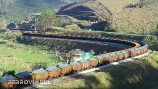 Trens da Vale em cruzamento simultâneo nas curvas de ItabiraMG [upl. by Annoik]