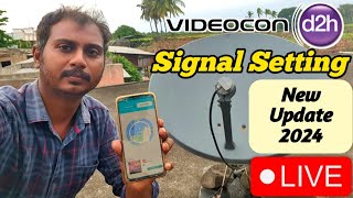 Videocon d2h signal setting free dth antenna direction setting kaise kare signal problem solution [upl. by Nelubez]