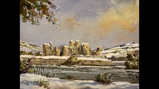 Caerphilly Castle in Snow Jan 2023 [upl. by Etnaihc312]