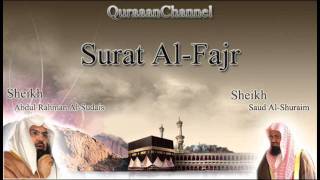 89 Surat AlFajr with audio english translation Sheikh Sudais amp Shuraim [upl. by Eineeuq564]