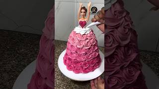 Cutest Princess Barbie Doll Cake Tutorials  Shopmade Doll Cake Recipe shorts [upl. by Analed]