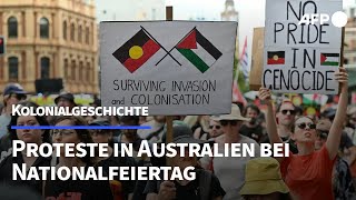 Nationalfeiertag in Australien von Protesten begleitet  AFP [upl. by Alik935]