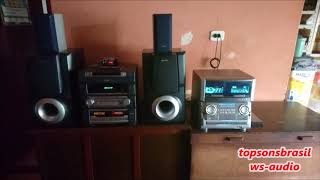 Aiwa XH A1060 com as caixas do Aiwa ZR 997 Puro grave Agora [upl. by Lacym374]