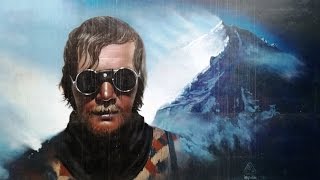 Jerzy Kukuczka graffiti  most famous Polish Mountaineer [upl. by Noid]