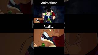 Animation vs Reality  Bardock vs Frieza [upl. by Annayhs]