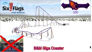 Steel Dragon 300 Six Flags Magic Mountain Giga Coaster Prediction  BampM Giga Coaster [upl. by Anavrin]