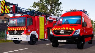 Emergency Call 112  Paris Firefighters Fire Brigade Truck First Respoding 4K [upl. by Armillas]