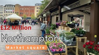 The New Northampton Market Square A Night View Transformation [upl. by Etnaik]