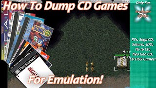 PC How To Dump PS1 Sega CD Saturn 3DO NEO GEO CD TG16 CD And CD DOS Games With Retroarch [upl. by Beichner601]