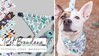 Easy Pet Bandana  Spoonflower [upl. by Eilime878]