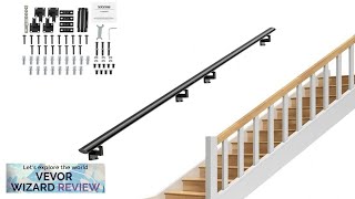 VEVOR Handrail Stair Railing 7 ft Wall Mount Handrails for Indoor Stairs Review [upl. by Icnan]