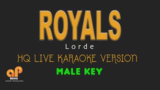 ROYALS  Lorde MALE KEY HQ KARAOKE VERSION [upl. by Cody]